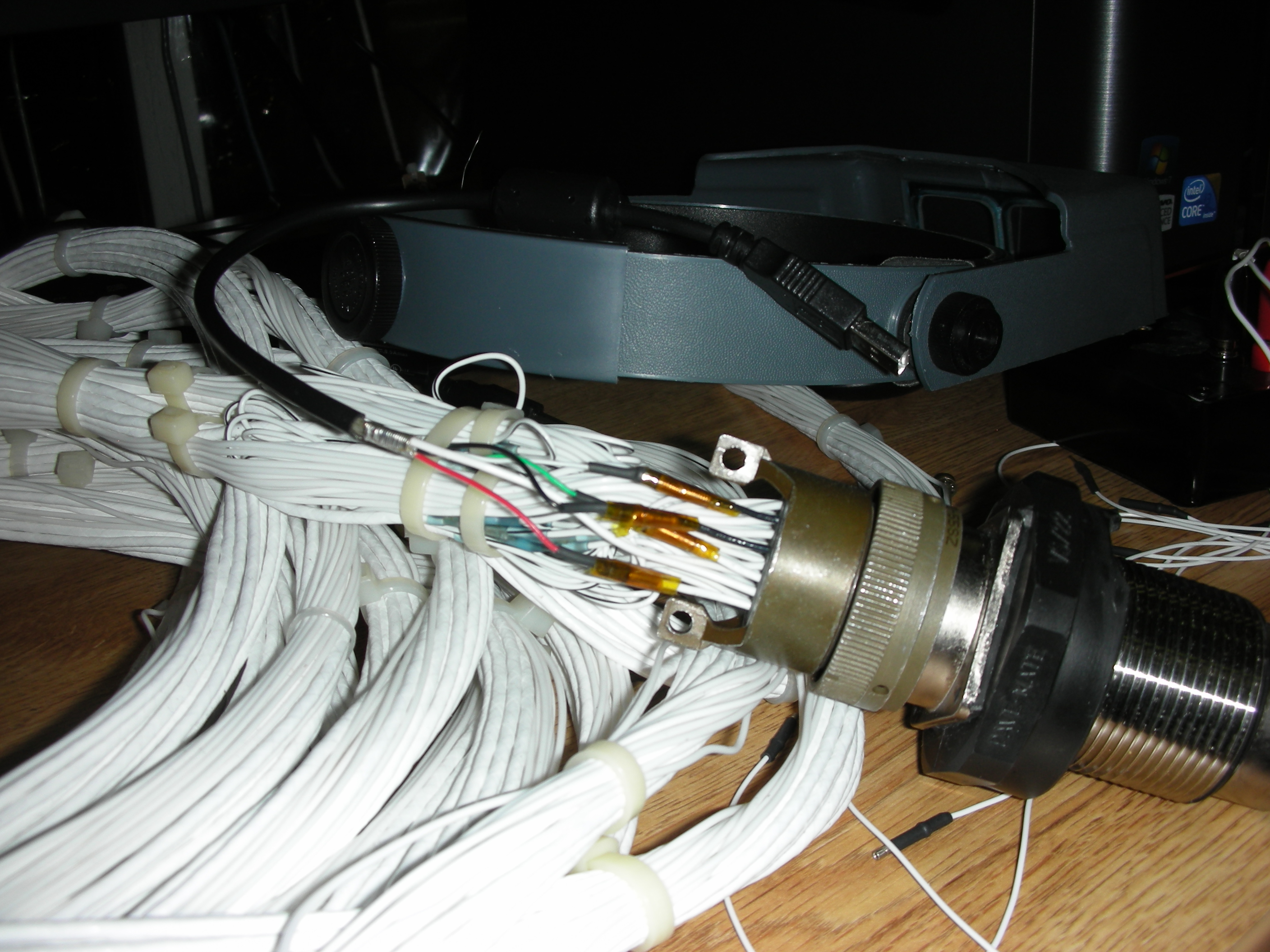 The cable for the webcam.